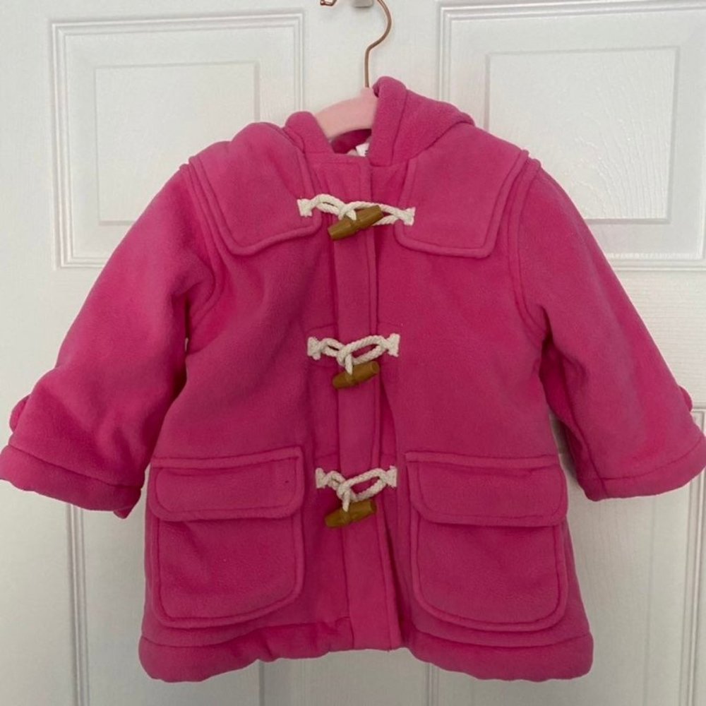 Gap pink fleece coat size 6-12 months